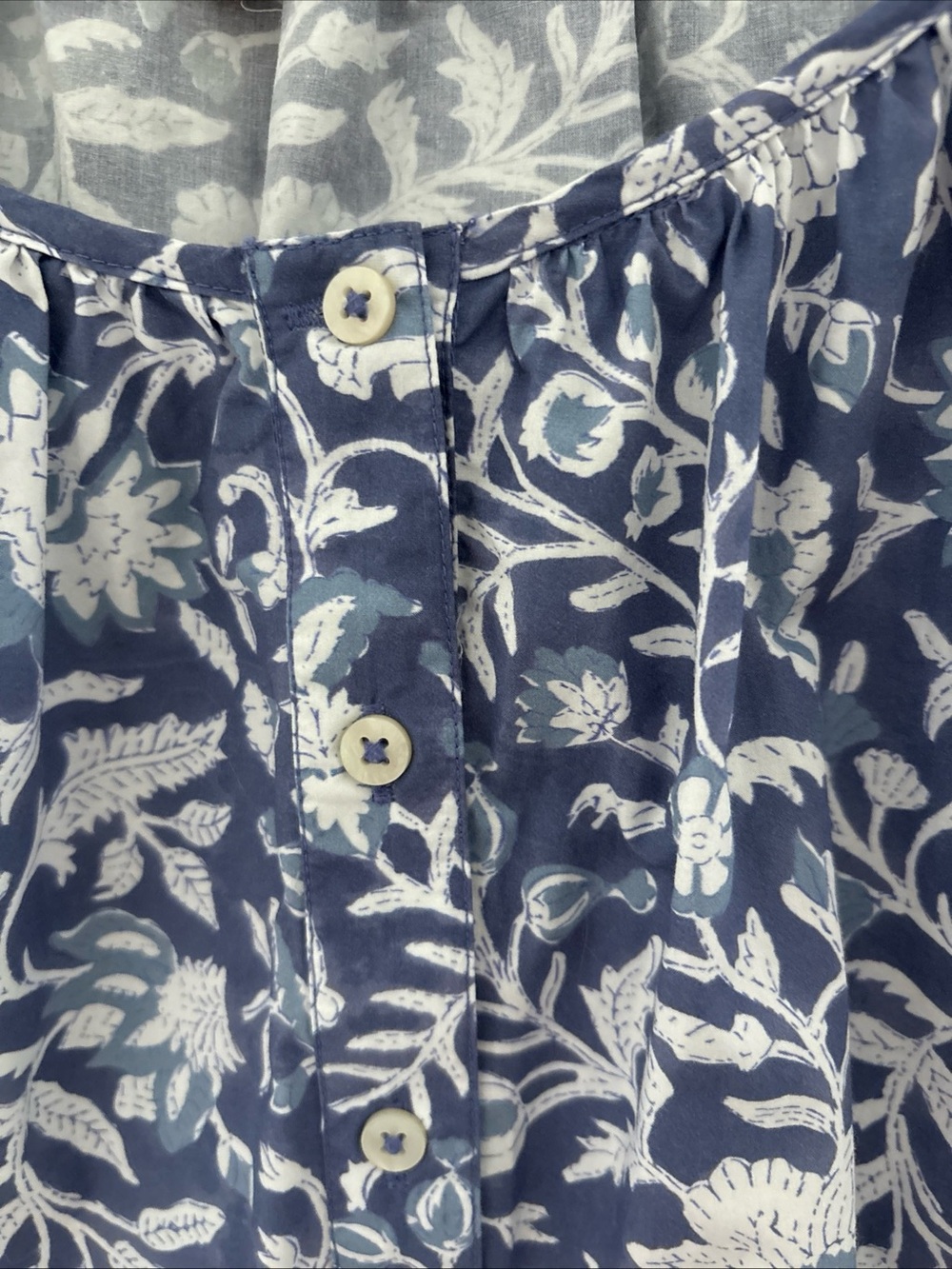 Marea by Liz Joy Sophie Blouse Indigo Blossom Size Small - Picture 3 of 4